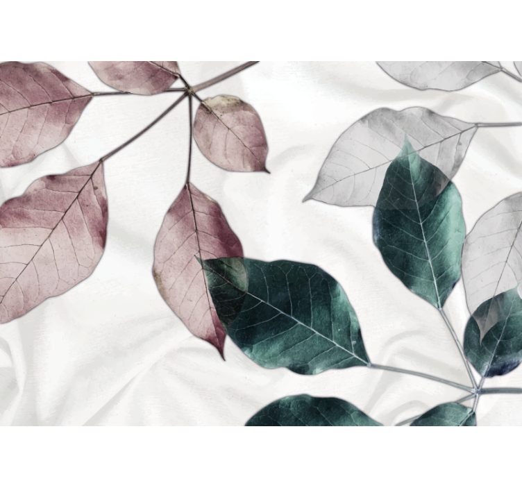 Fototapet blomster med subtile bladmotiver - TenStickers