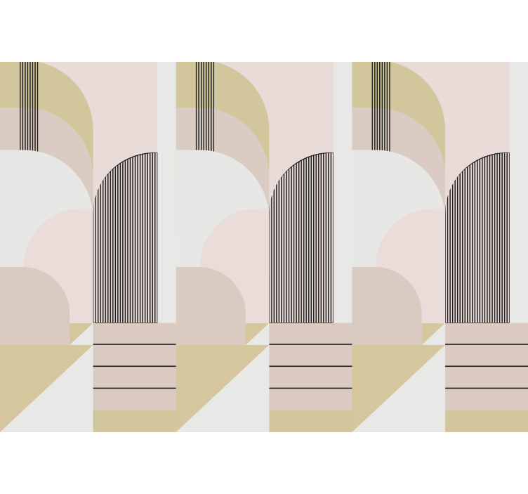 Moderne fototapet geometriske buemønstre - TenStickers