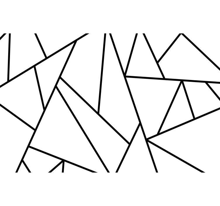 Fototapet abstrakt geometriske sorte linjer - TenStickers