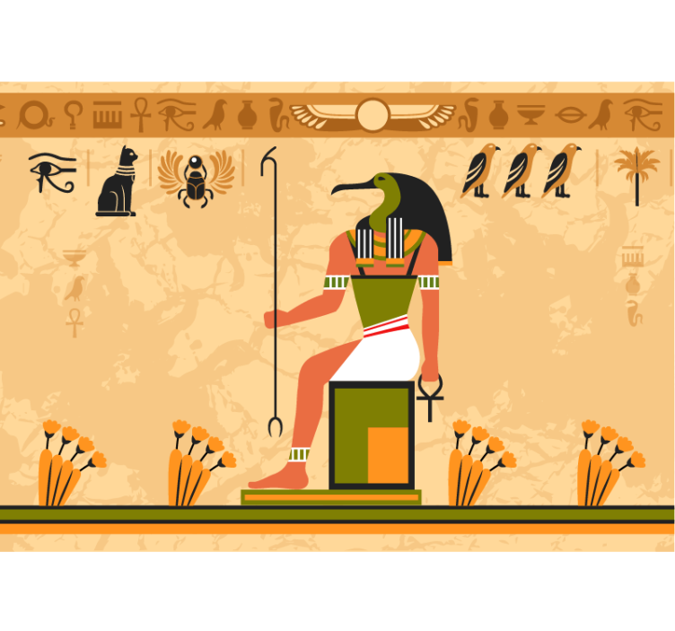 Fototapet dyr thoth den egyptiske gud - TenStickers