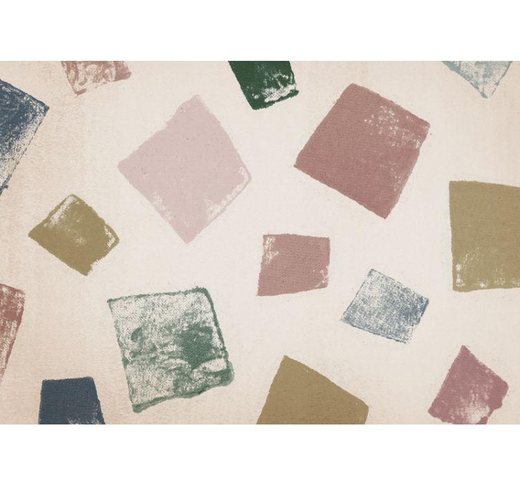 Mønster fototapet geometriske farveblokke - TenStickers