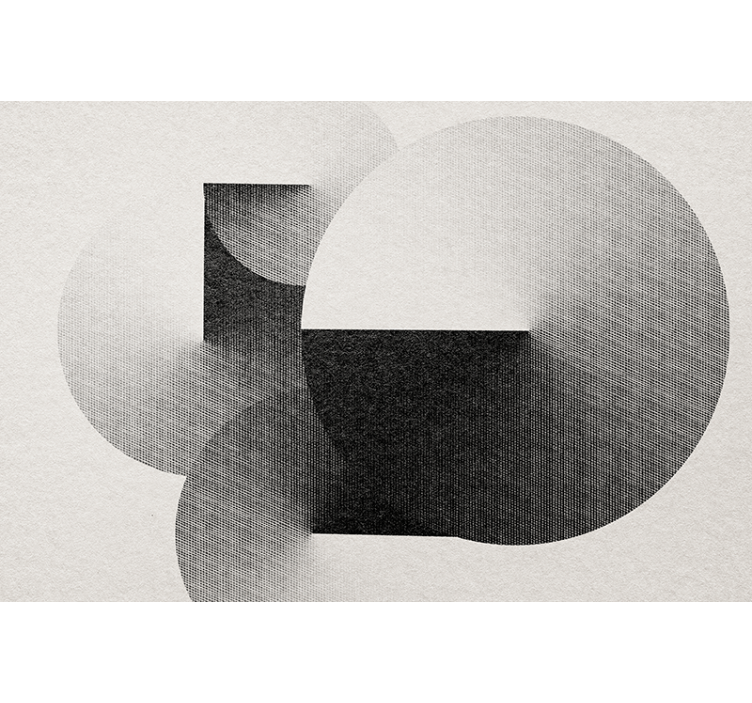 Fototapet abstrakt geometrisk cirkel komposition - TenStickers