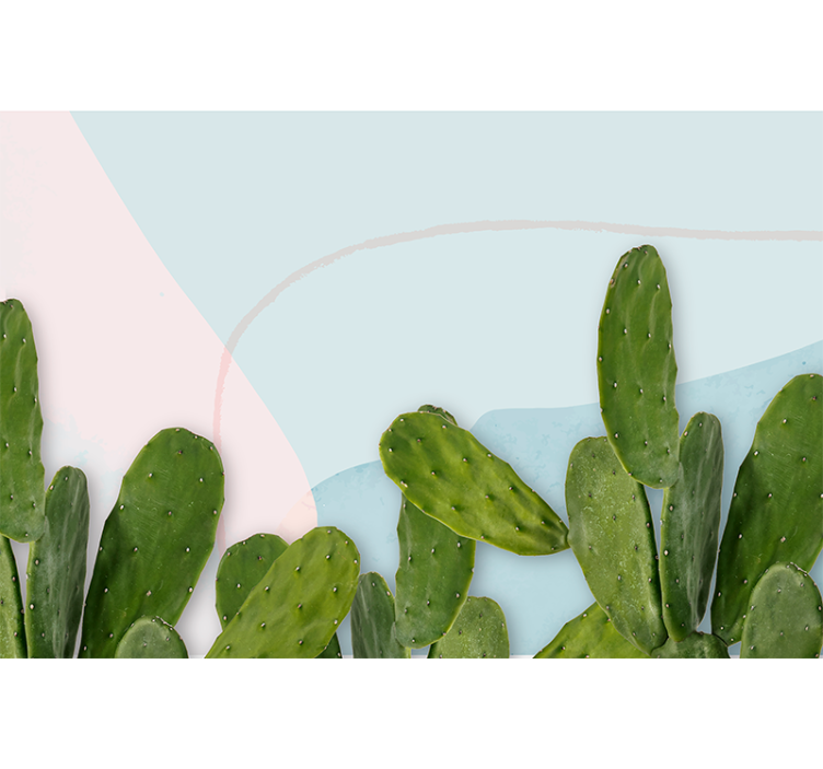Natur fototapet kaktus grønne design - TenStickers