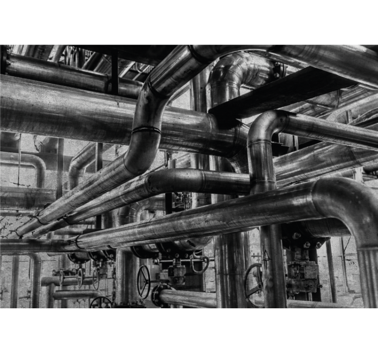 Mønster fototapet industrielle rør mønstre - TenStickers