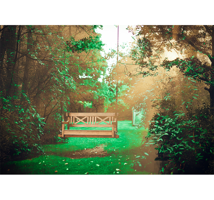 Natur fototapet fredfyldt haveflugt - TenStickers