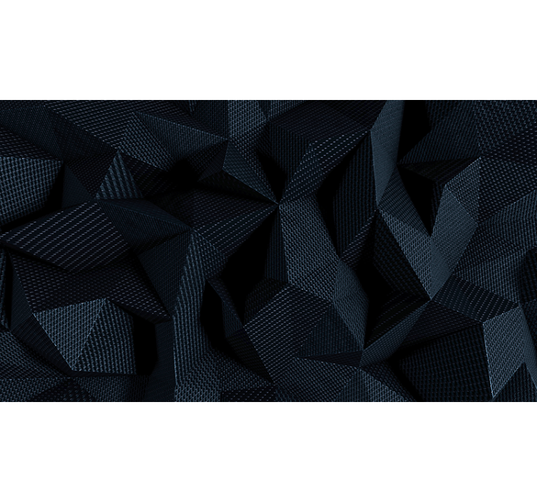 Mørkt stof geometrisk 3d fototapet - TenStickers