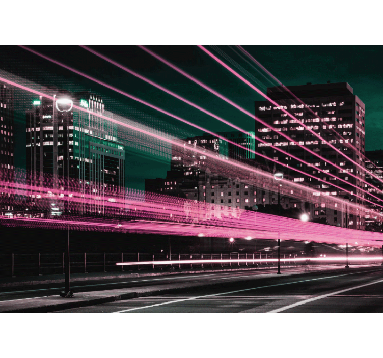 Fototapet af byer urban skyline ræs - TenStickers