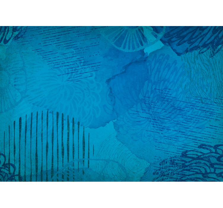 Fototapet abstrakt blå teksturerede mønstre - TenStickers