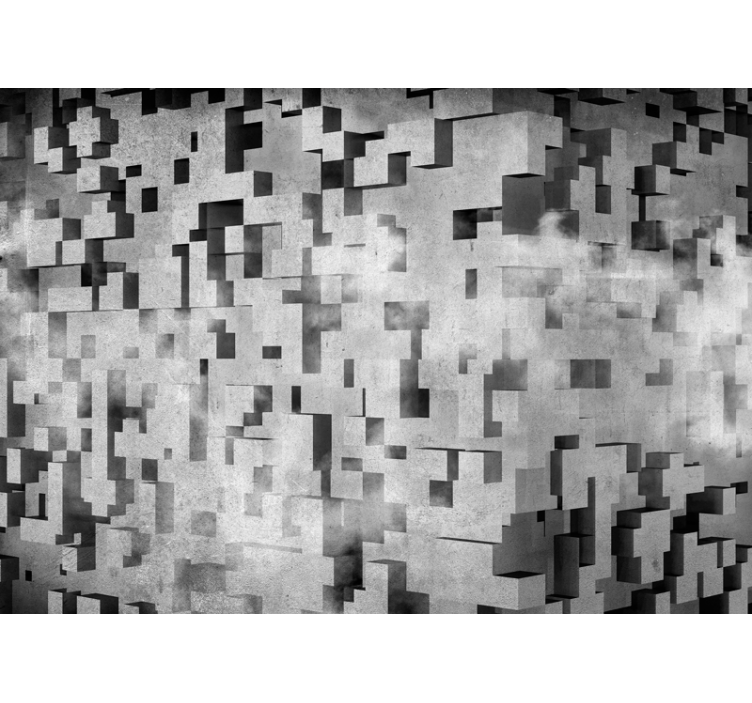 Effekt stenvæg 3d fototapet - TenStickers