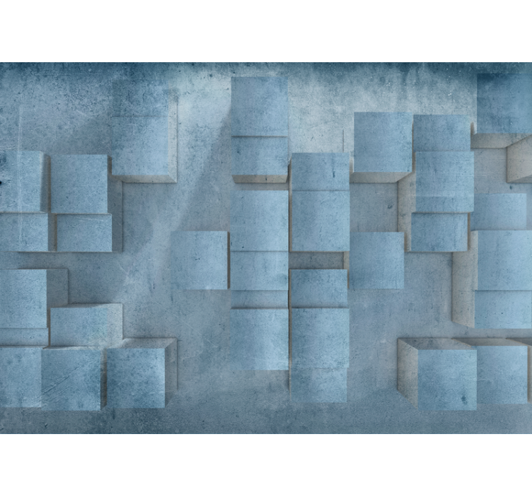 Mønster fototapet geometrisk blokmønster - TenStickers