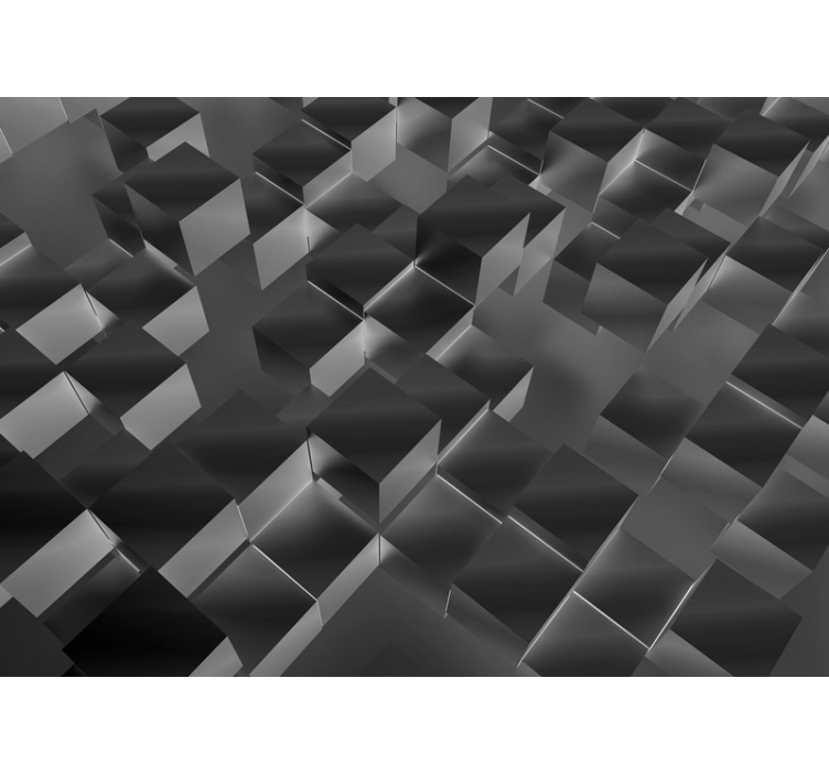 Mønster fototapet i 3d terninger - TenStickers