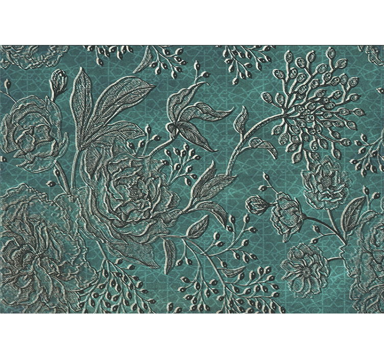 Fototapet blomster detaljeret blomsterdesign - TenStickers