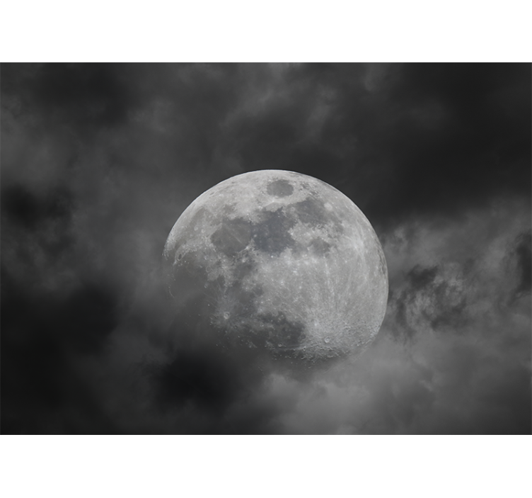 Rummet fototapet lysende månesilhuet - TenStickers