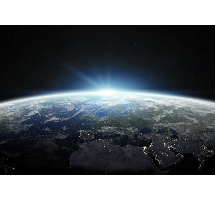 Perspektiv på jorden rummet fototapet - TenStickers