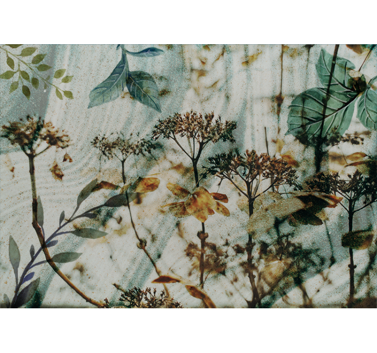 Fototapet blomster blomsterblad arrangement - TenStickers