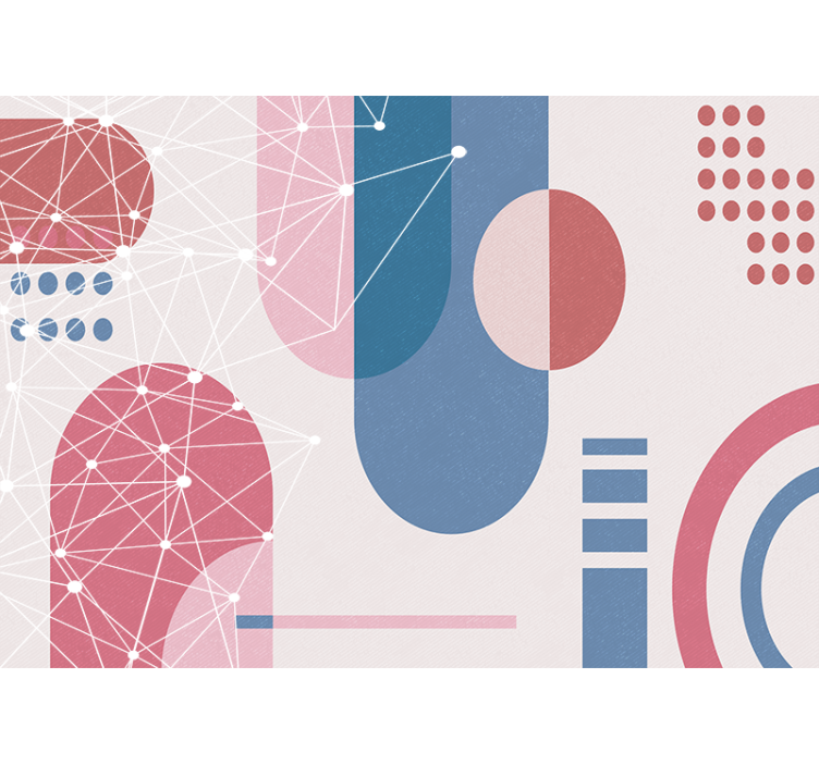 Fototapet abstrakt geometriske former netværk - TenStickers