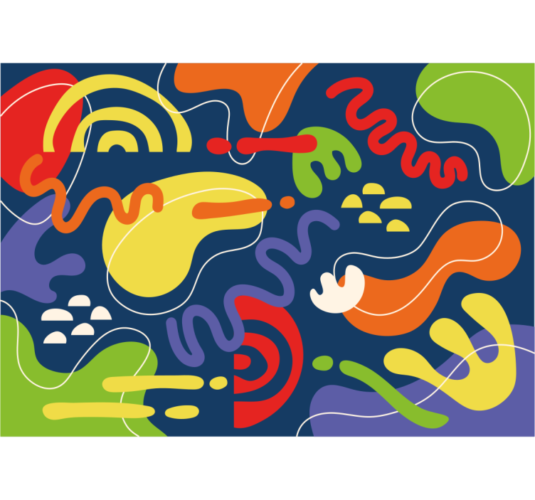 Fototapet abstrakt dynamiske farvebølger - TenStickers