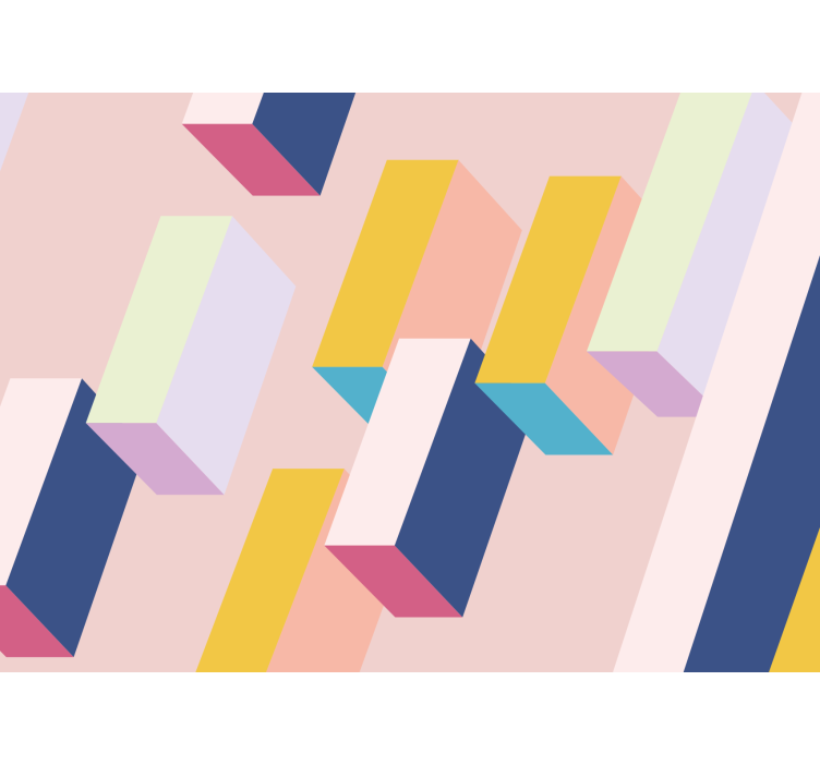 Fototapet abstrakt geometrisk blokarrangement - TenStickers