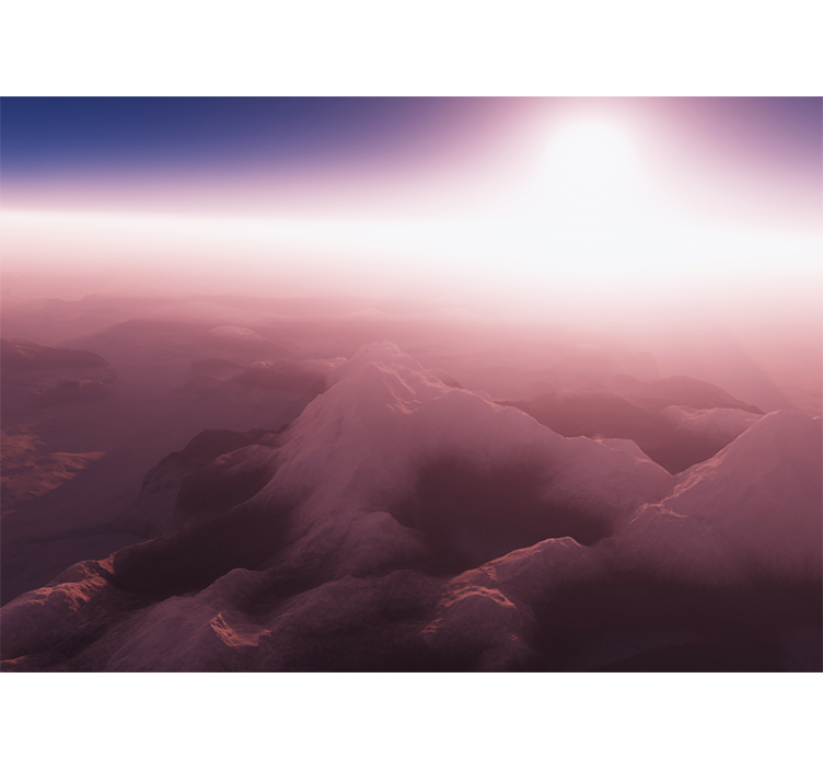 Fototapet bjerg fredfyldt bjergtop - TenStickers