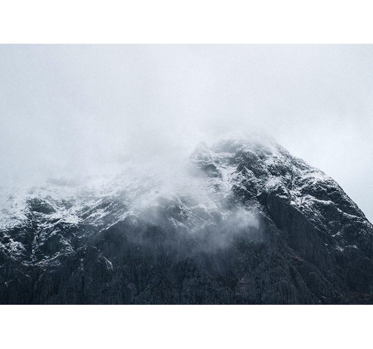 Bjergtoppe over skyerne fototapet - TenStickers