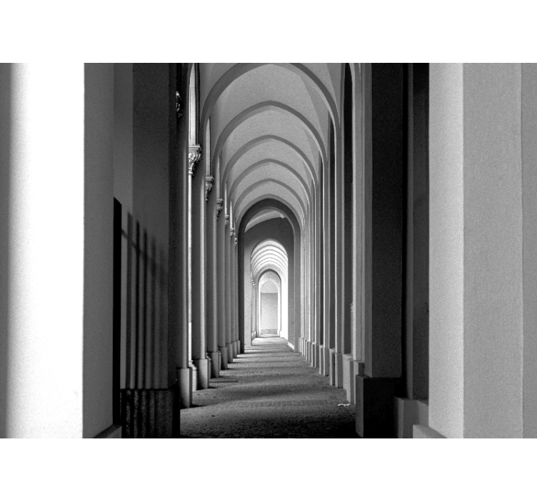 Fototapet af byer med arkitektonisk portalperspektiv - TenStickers