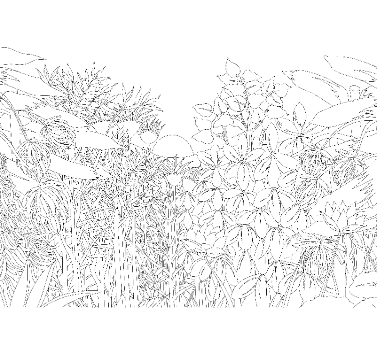 Fototapet blomster naturligt mønster - TenStickers