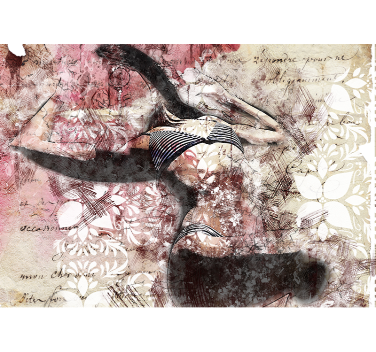 Kærlighed fototapet elegant dansebevægelse - TenStickers