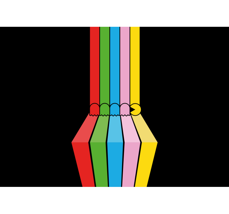 Graffiti fototapet farverige blyantstræk - TenStickers