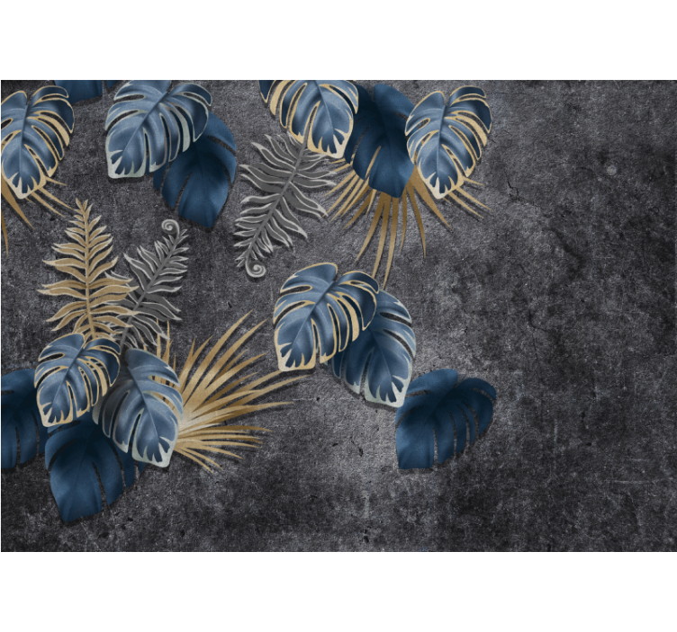 3d planter effekt på beton 3d fototapet - TenStickers