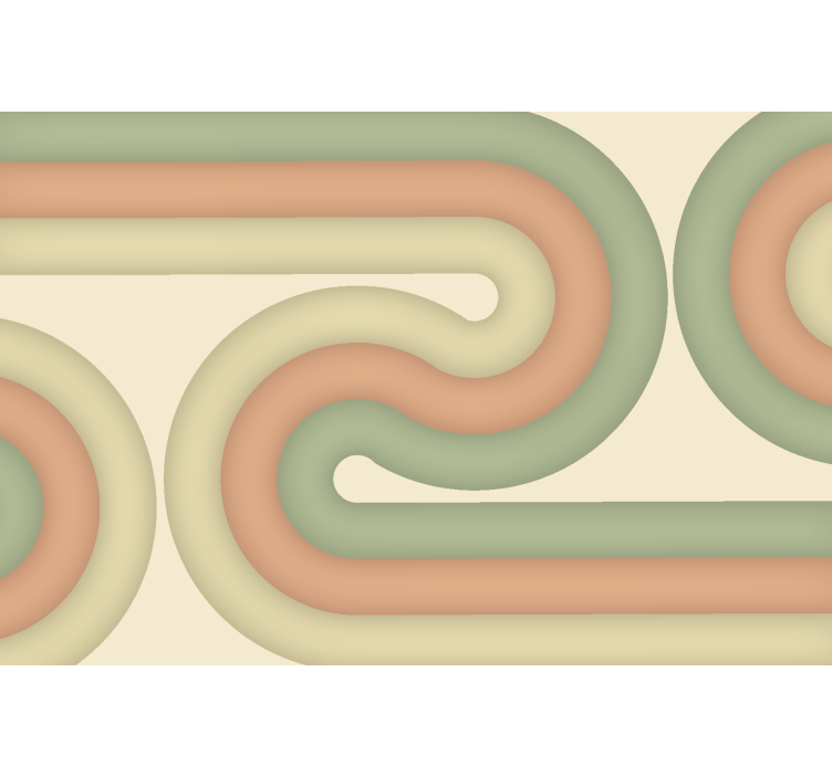 Buet retro mønster fototapet stue - TenStickers