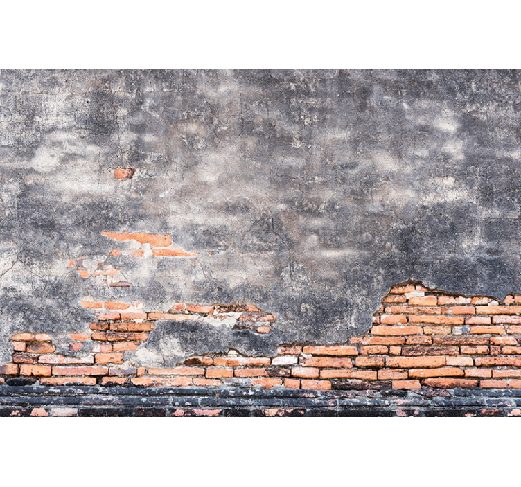 Grunge murstenvæg fototapet til køkkenet - TenStickers