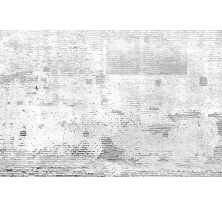 Gamle hvide vægge fototapet mursten - TenStickers