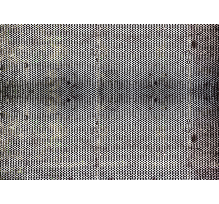 Gennemboret metal fototapet  - TenStickers