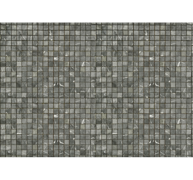 Sort fliser fototapet badeværelse - TenStickers