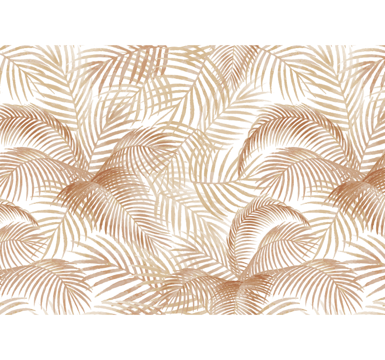 Eksotiske palmer fototapet terracotta - TenStickers