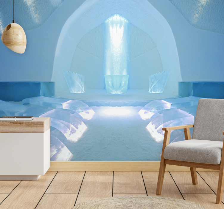 3d iglo tunnel tekstur fototapet - TenStickers