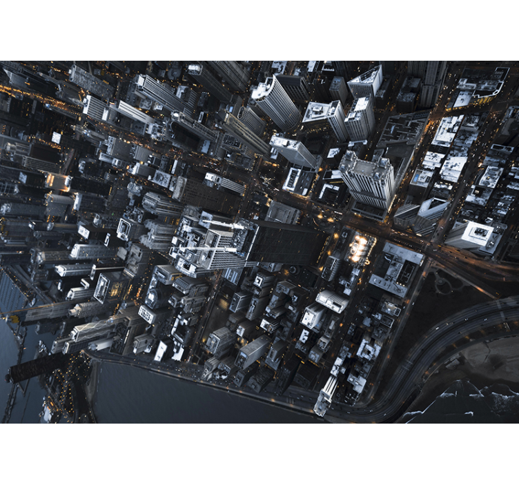 øje udsigt til højhus bygning fototapet - TenStickers