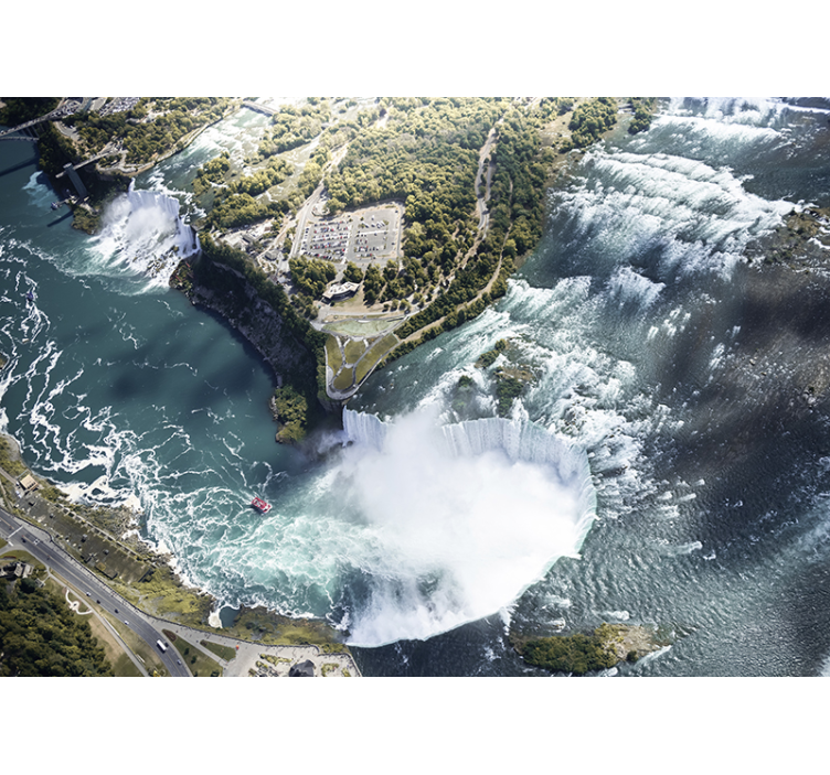 Fototapet stue niagara falls luftfoto - TenStickers