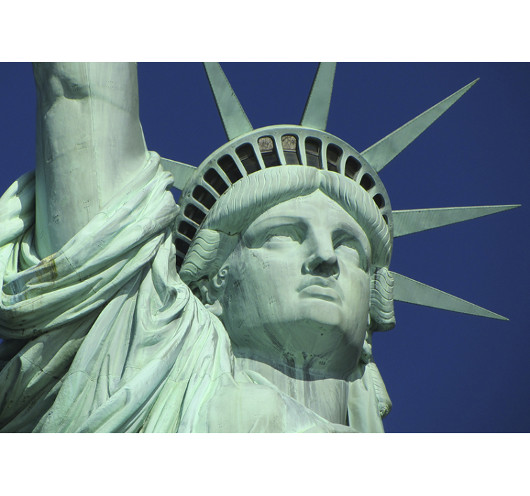 Frihedsstatue ansigt i new york fototapet - TenStickers