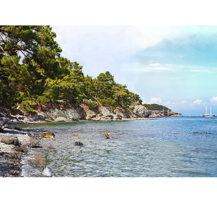 Antalya strand hav fototapet - TenStickers