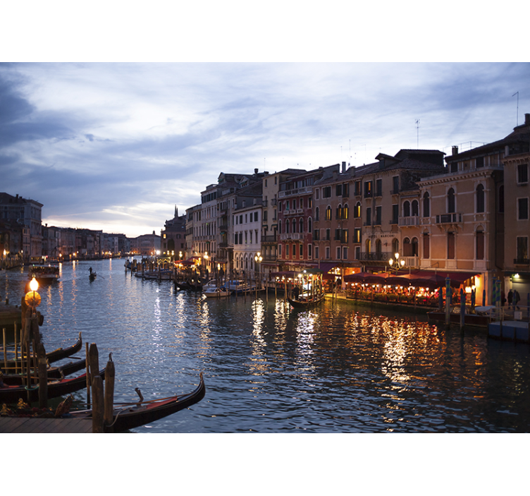 Skumring udsigt over venedig fototapet - TenStickers