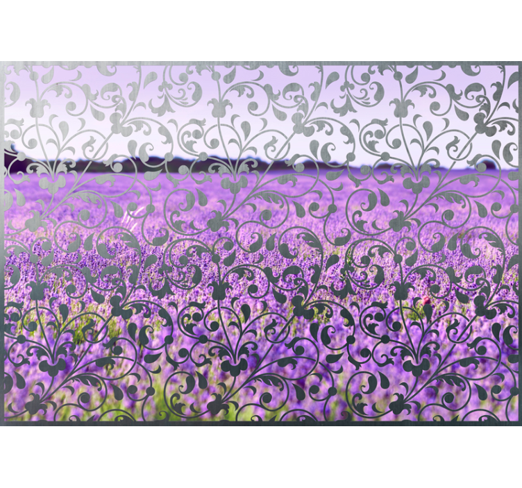 Fototapet blomster lavendelblomstermønster - TenStickers