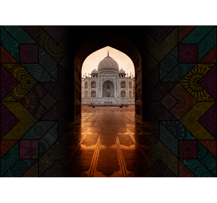 Fototapet af byer taj mahal udsigt - TenStickers