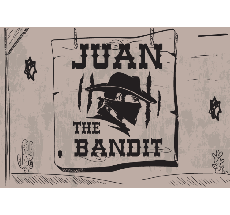 Citat fototapet personligt bandit tema - TenStickers
