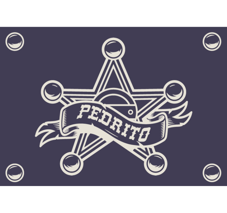 Fototapet til børneværelse med politiskjold - TenStickers