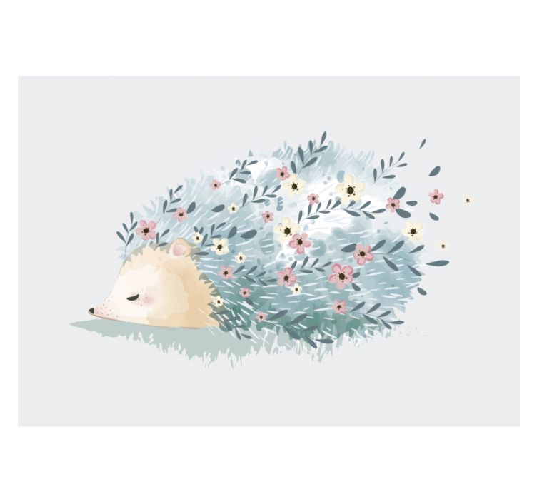 Porcupine art vægfototapeter til soveværelser - TenStickers