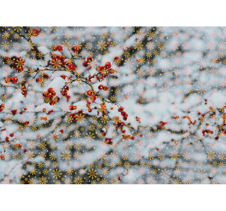 Fototapet jul festlige vinter Øjeblikke - TenStickers