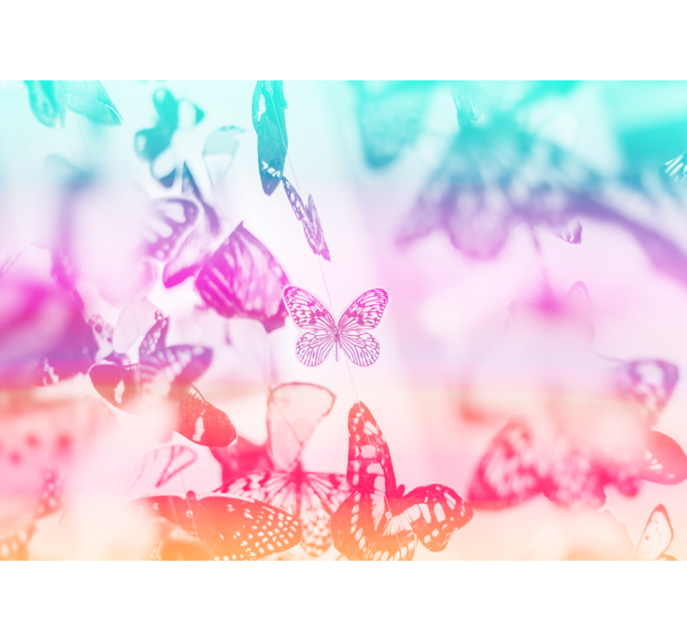 Gradient sommerfugle dyr fototapet - TenStickers