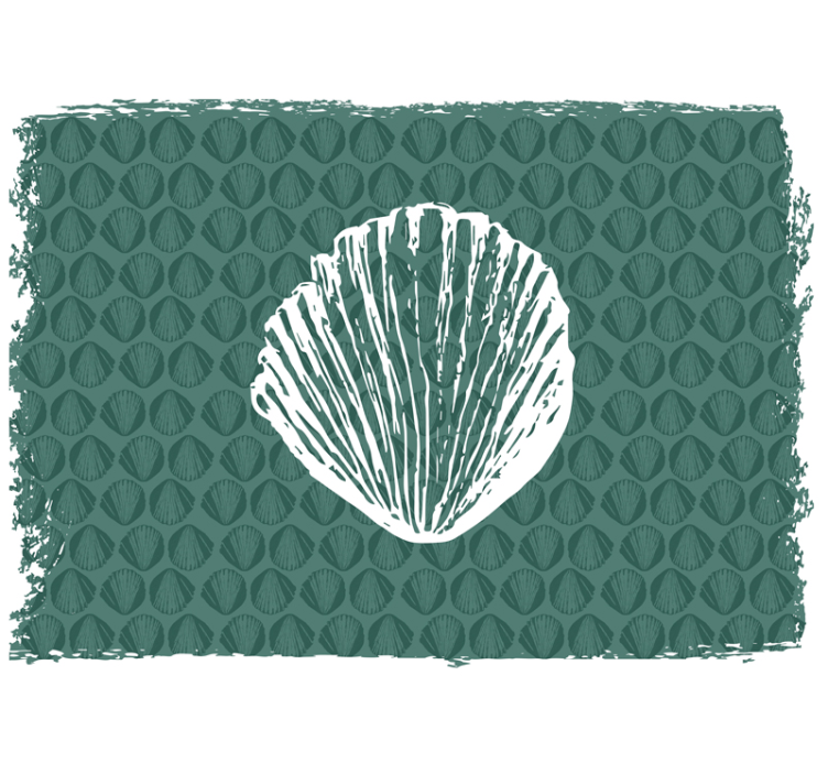 Skalmønster design fototapet blomster - TenStickers