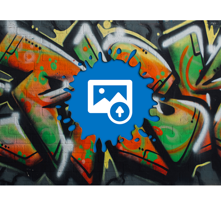 Graffiti baggrund med fotofototapet - TenStickers